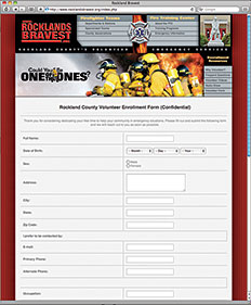 Canned Fire Volunteer Firefighter Recruitment and Retention Campaigns - Rocklands Bravest web site